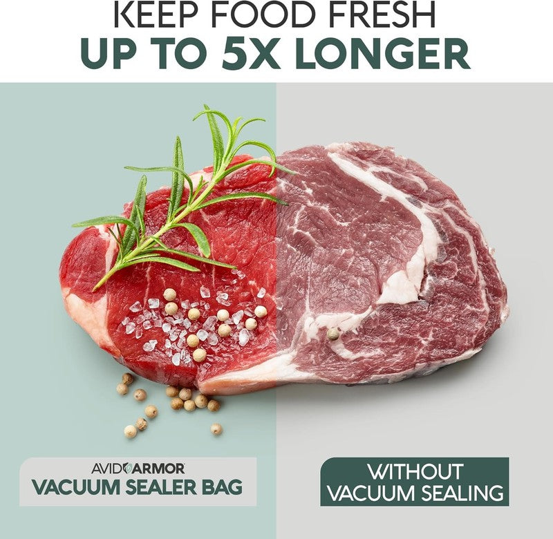 100 Pack Heavy Duty Vacuum Sealer Bags 8x12 Inch for Food Storage & Sous Vide3