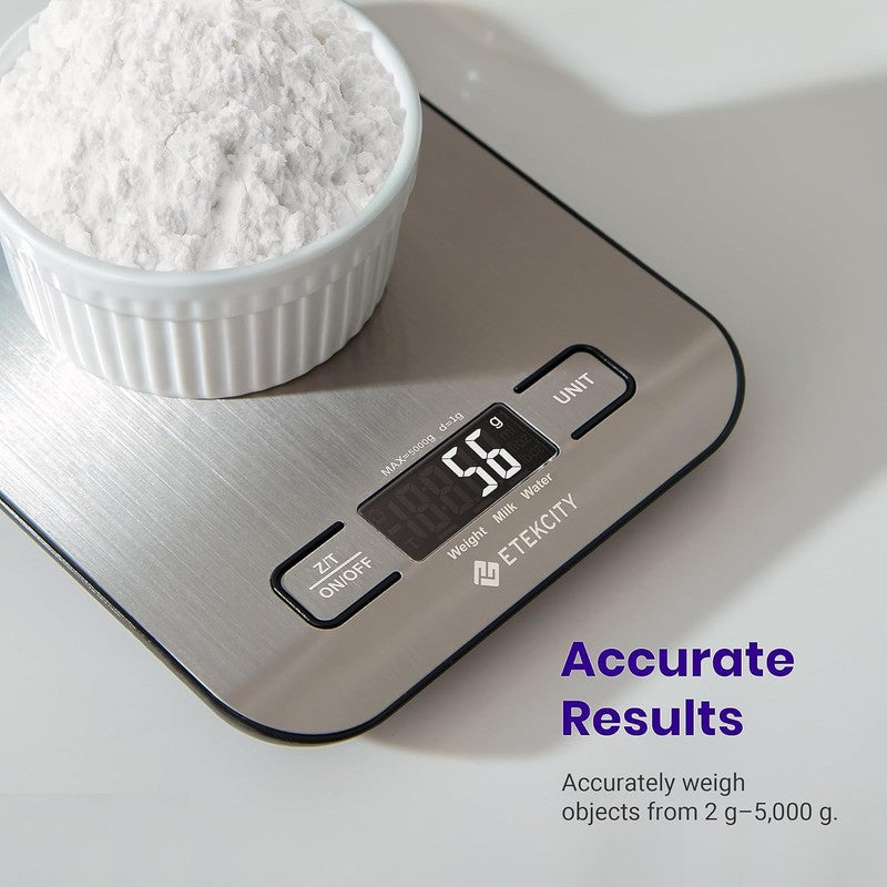 Digital Kitchen Scale for Cooking, Baking & Meal Prep   Stainless Steel Design1