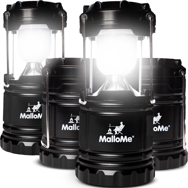 4 Pack LED Camping Lantern Battery Powered Emergency Tent Light Set9