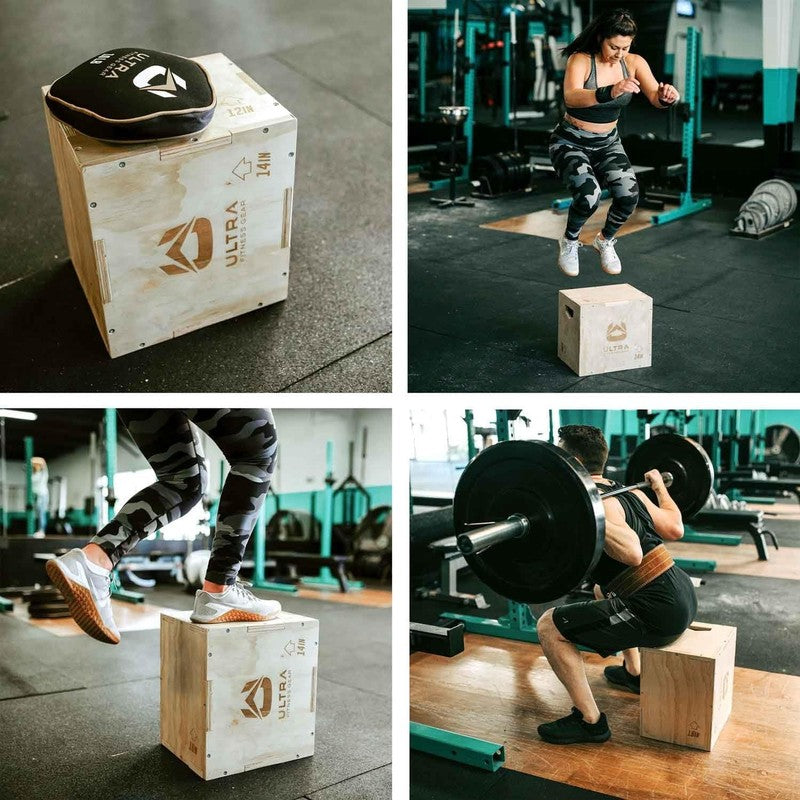 Wooden Plyo Box 31in Large Plyometric Jump Training Step-Up Squat Workout3