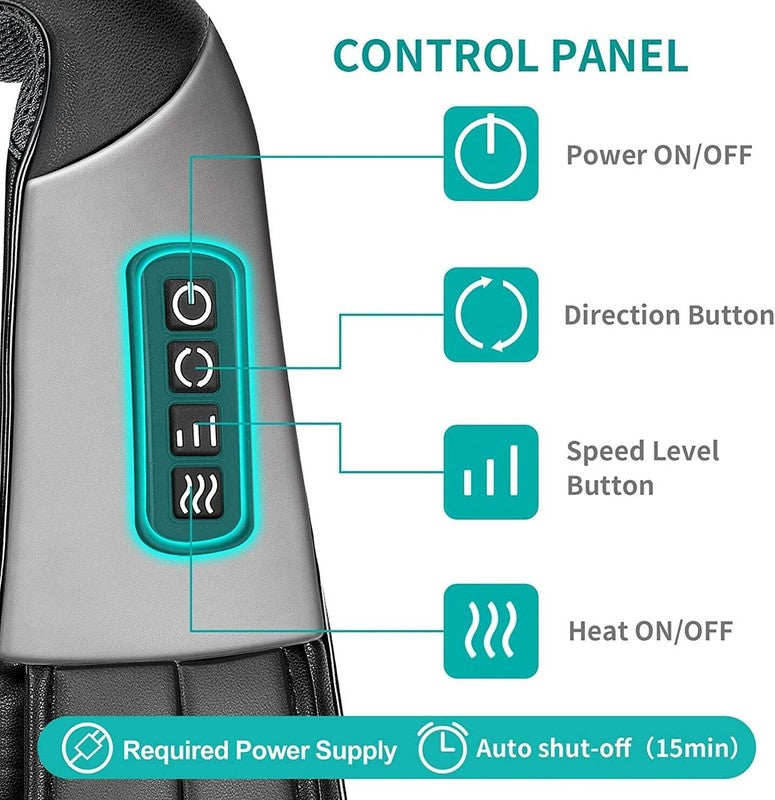 Shiatsu Neck Massager for Pain Relief Deep Tissue with Heat, 3D Kneading Massage2