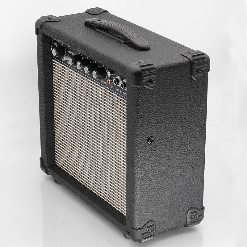 20W Guitar Amp Clean/Distortion 3 Band EQ CD Input Studio Practice Black3