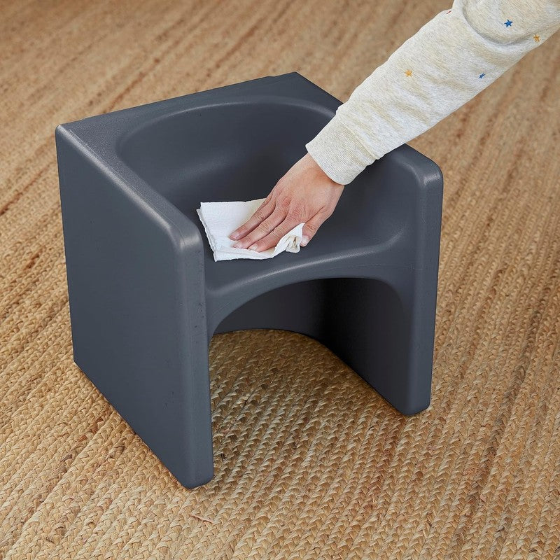 Tri Me 3 In 1 Cube Chair, Kids Furniture, Dark Grey8