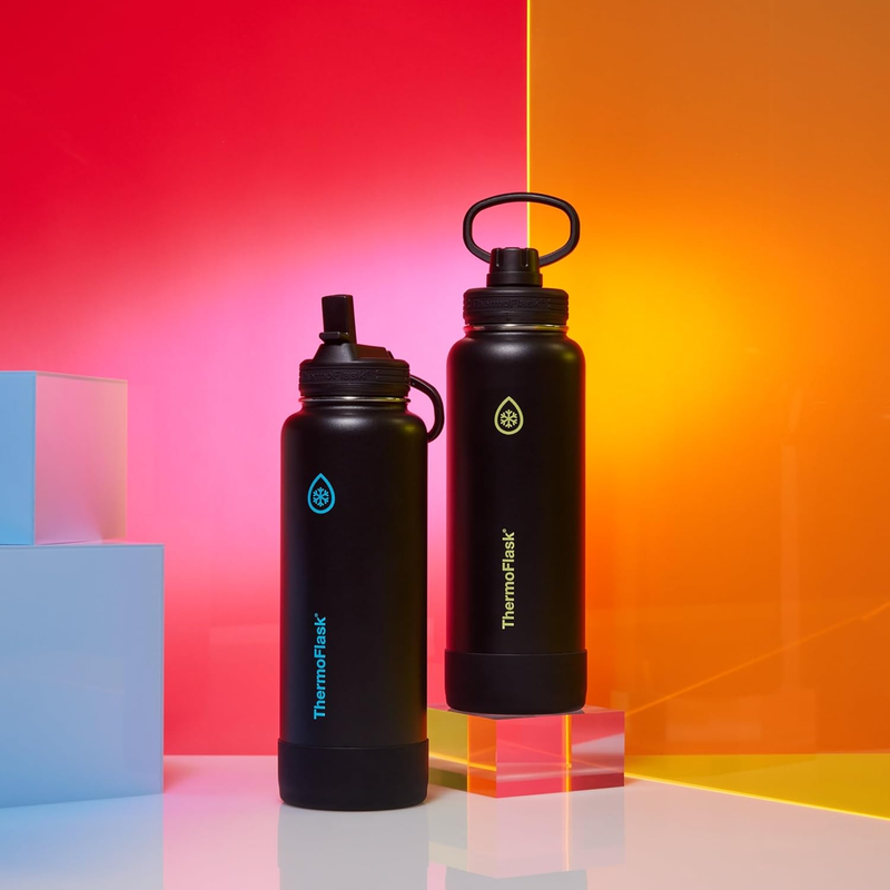 40oz Insulated Water Bottle Stainless Steel Spout Lid Leakproof Hot Cold3