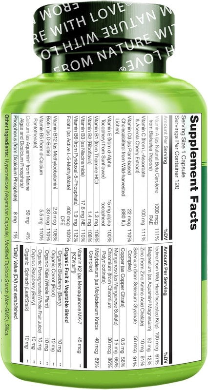 NATURELO Men's Daily Multivitamin - 120 Vegan Capsules for Energy & Health5
