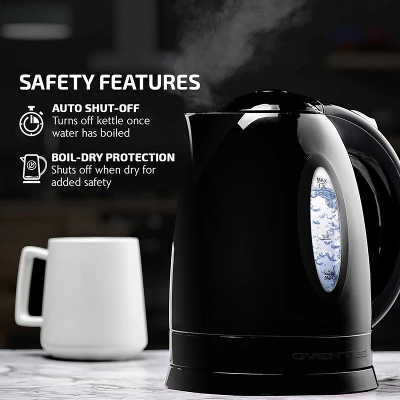 Electric Kettle, 1.7L Fast Boiling Water Heater for Coffee or Tea, BPA Free with1