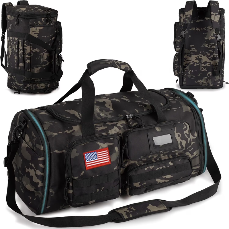 58L 3 in 1 Expandable Gym Travel Duffle Bag Backpack w/Shoe Compartment7