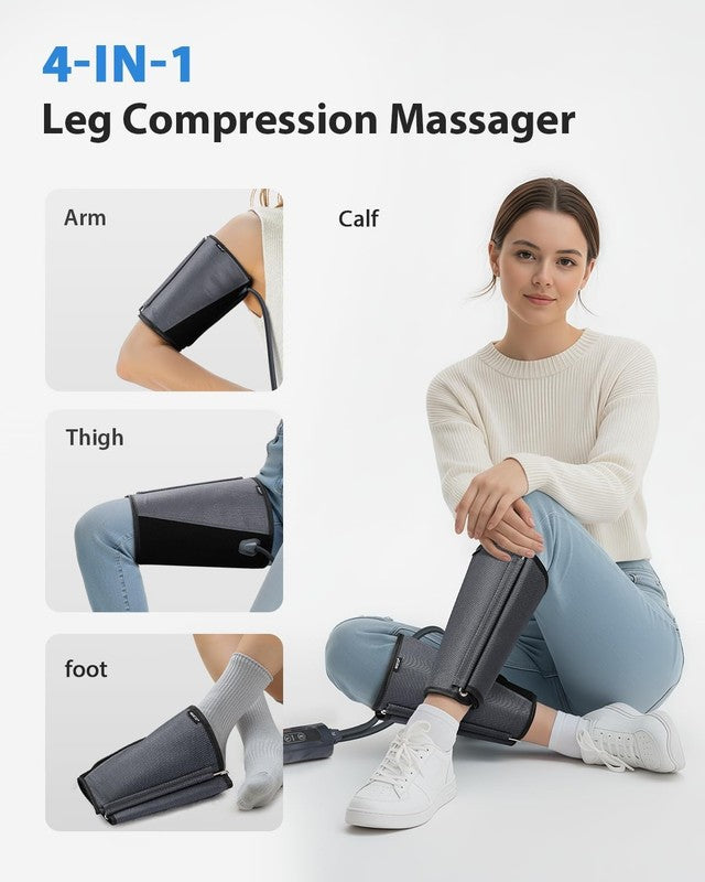 Air Compression Calf Massager Circulation Pain Relief RLS Edema 3 Intensity1