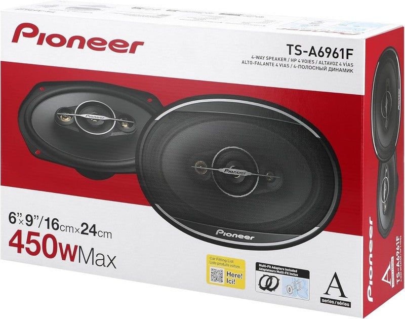 A-Series 6x9" 4-Way Speakers - 450W Max, Enhanced Sound, Easy Install Adaptors6