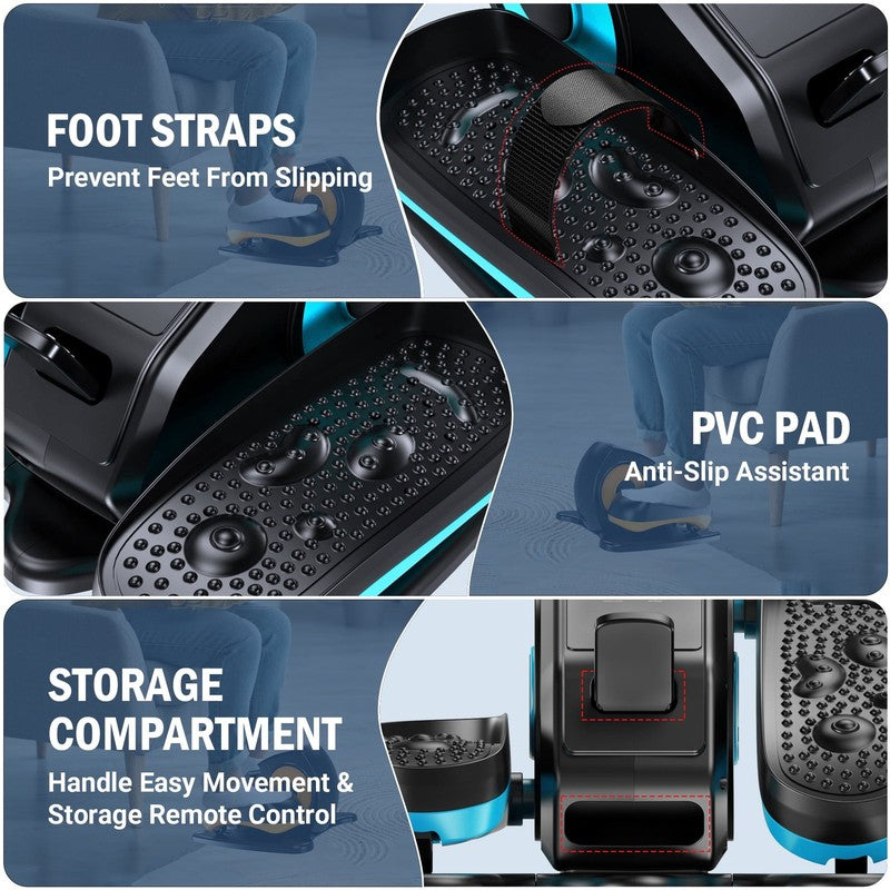 Compact Under Desk Elliptical with Remote, 12 Speeds, Auto & Manual Modes2
