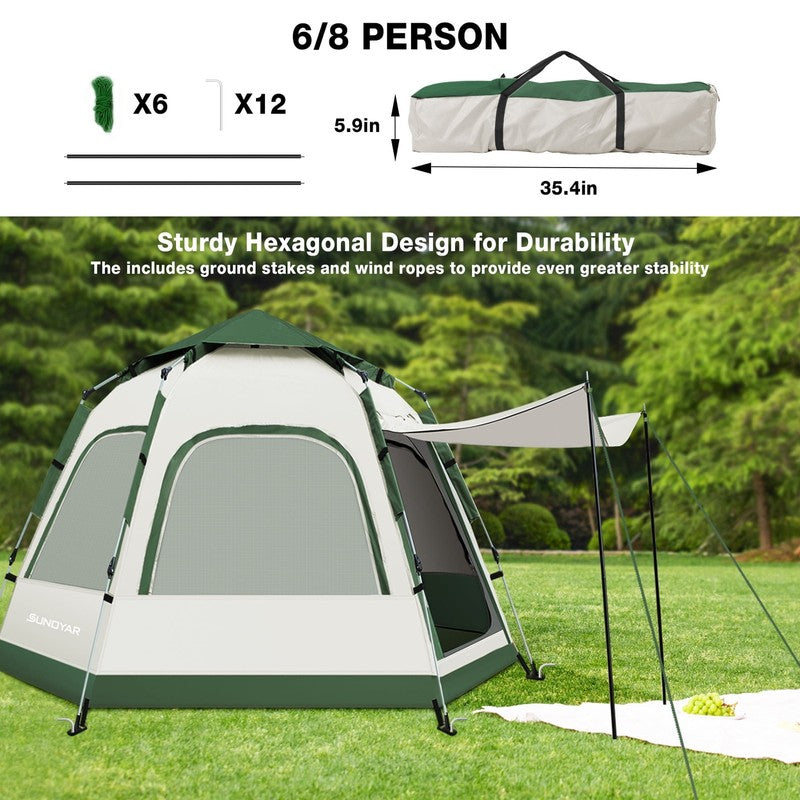 4-6 Person Tent for Camping, Camping Tent with Carry Bag, Instant Tent for Outdo2