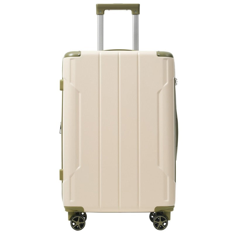 Carry on Luggage 24 Inch, ABS+PC Lightweight 65L Capacity Hardshell Suitcase wit1