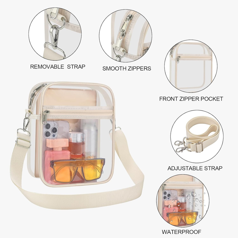 Clear Stadium Approved Crossbody Bag Transparent Messenger Bag Unisex3