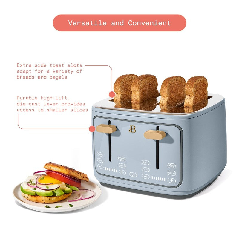 4-Slice Toaster with Touch-Activated Display, Cornflower Blue by Drew Barrymore6