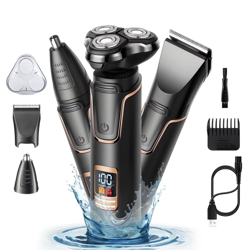 3 in 1 Electric Razor for Men Rechargeable Wet Dry Shaver Nose Trimmer Kit9