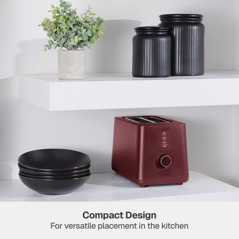 2-Slice Toaster, Extra-Wide Slots with Removable Crumb Tray, Cabernet Red8
