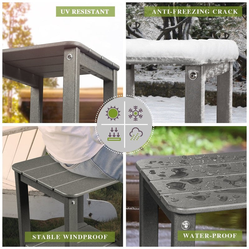 | Patio Garden Side Table with 2 Layer Storage,Outdoor End Tables for Your Adiro4