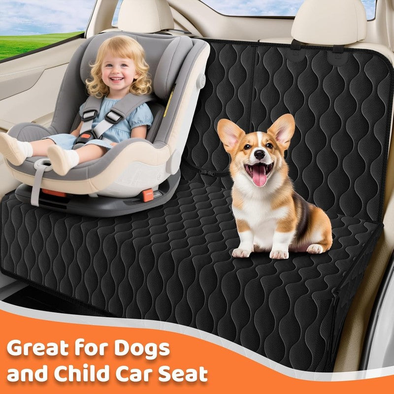 Dog Car Seat Cover Back Seat, Waterproof Bench Cover w/ Armrest Fit, Nonslip1