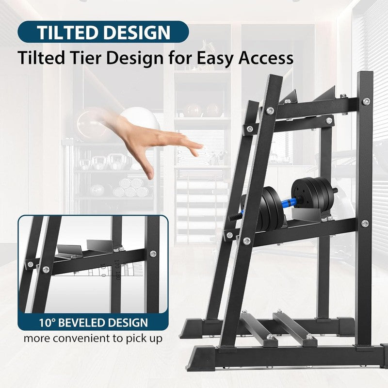 Dumbbell Rack with Weights Stand Home Gym Dumbbells Kettlebells 1100Lb5