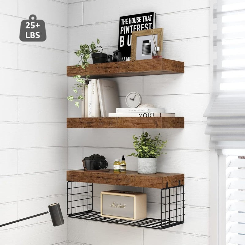 Bathroom Shelves over Toilet - Wall Mounted Floating Shelves Storage3