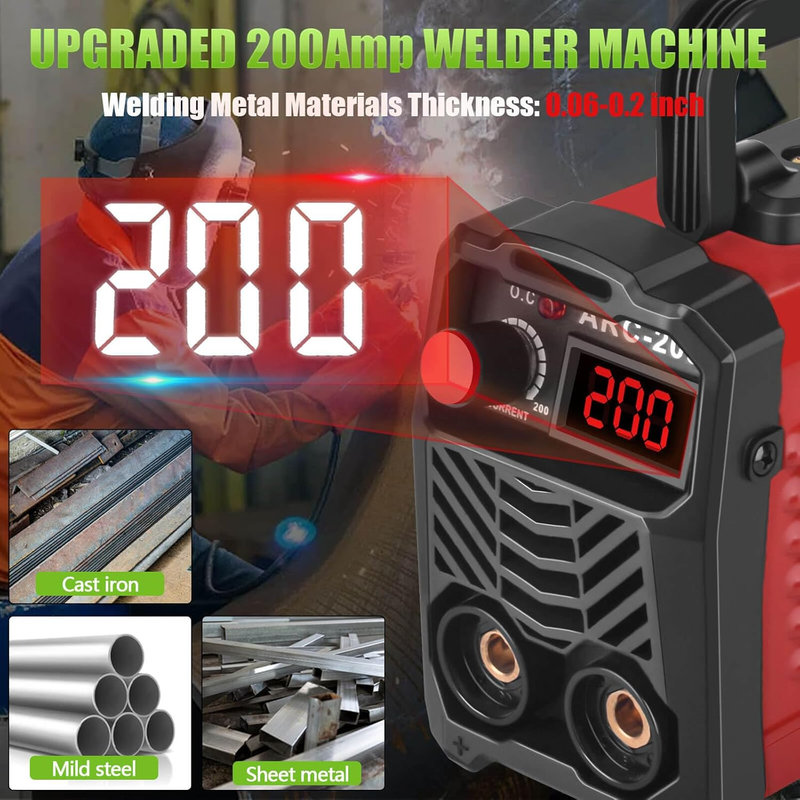 200Amp 20PCS Rods Stick Welder, Super MINI Portable Welding Machine, IGBT Invert1