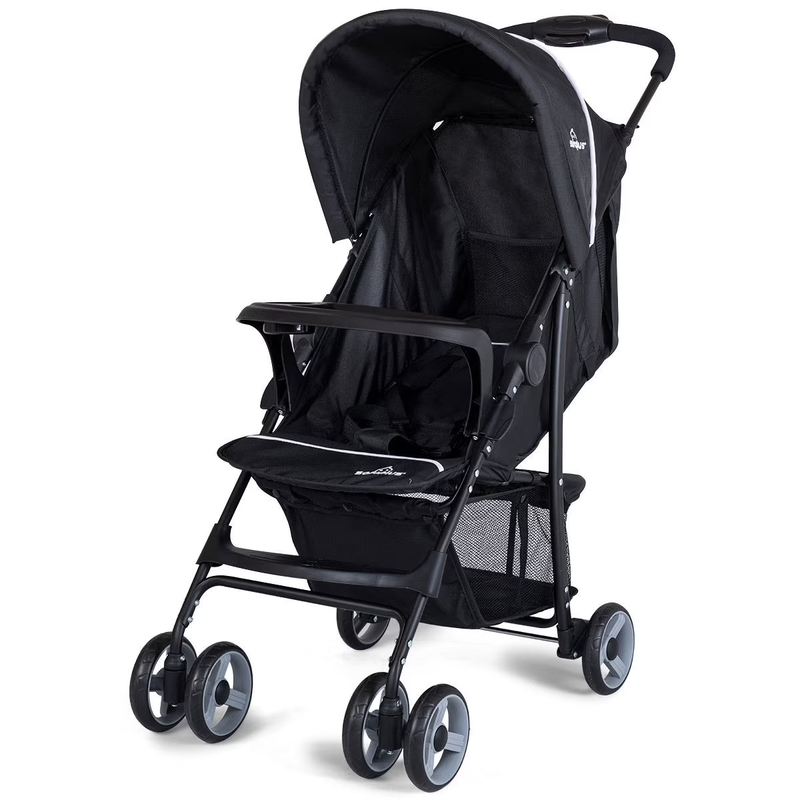 Foldable Lightweight Baby Stroller, Travel Pushchair for 0-36M, 13 Lbs, Black0