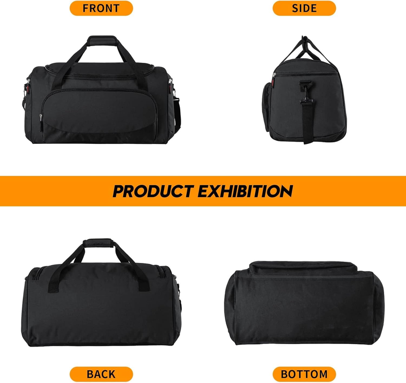 50L Gym Bag for Men Large Duffle Bag Travel Workout Fitness Sports Black5