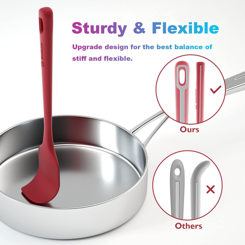 4 Piece Silicone Spatula Set Heat Resistant Nonstick Cookware Tools2