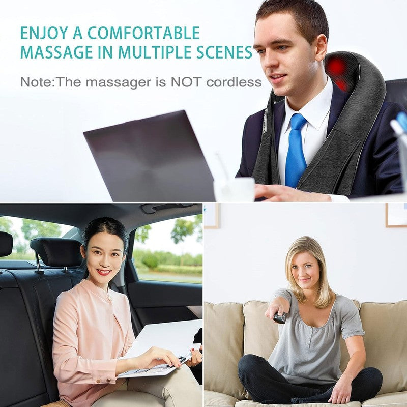 Shiatsu Back and Neck Massager, Back Massager Deep Tissue Kneading Neck and Shou6