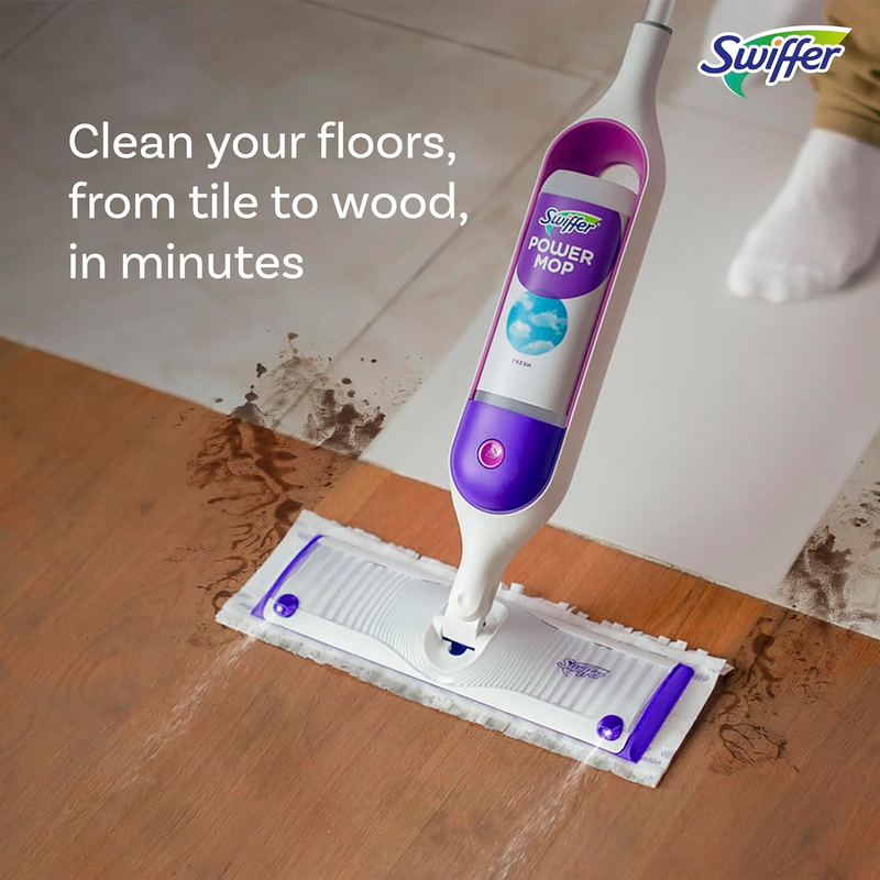 Powermop Multi Surface Mop Kit for Floor Cleaning, Includes Powermop, 2 Mopping 4