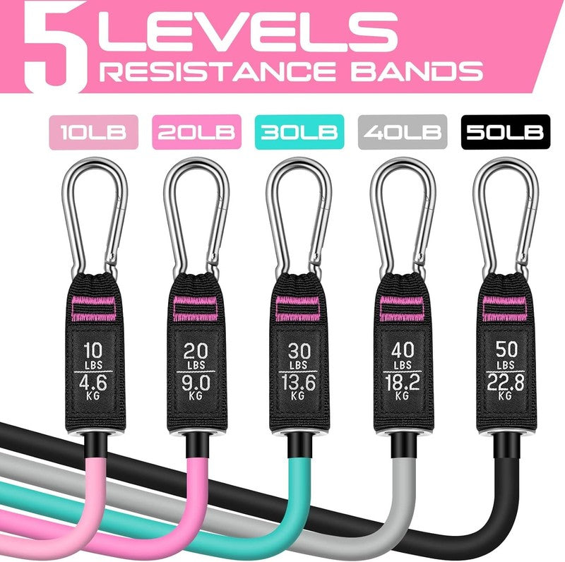 RENRANRING 150LBS Resistance Bands Set with Handles & Ankle Straps for Training1