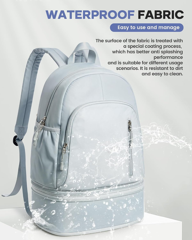 Gym Backpack for Women w/ Shoe Compartment Wet Pocket Travel Sports Bag6