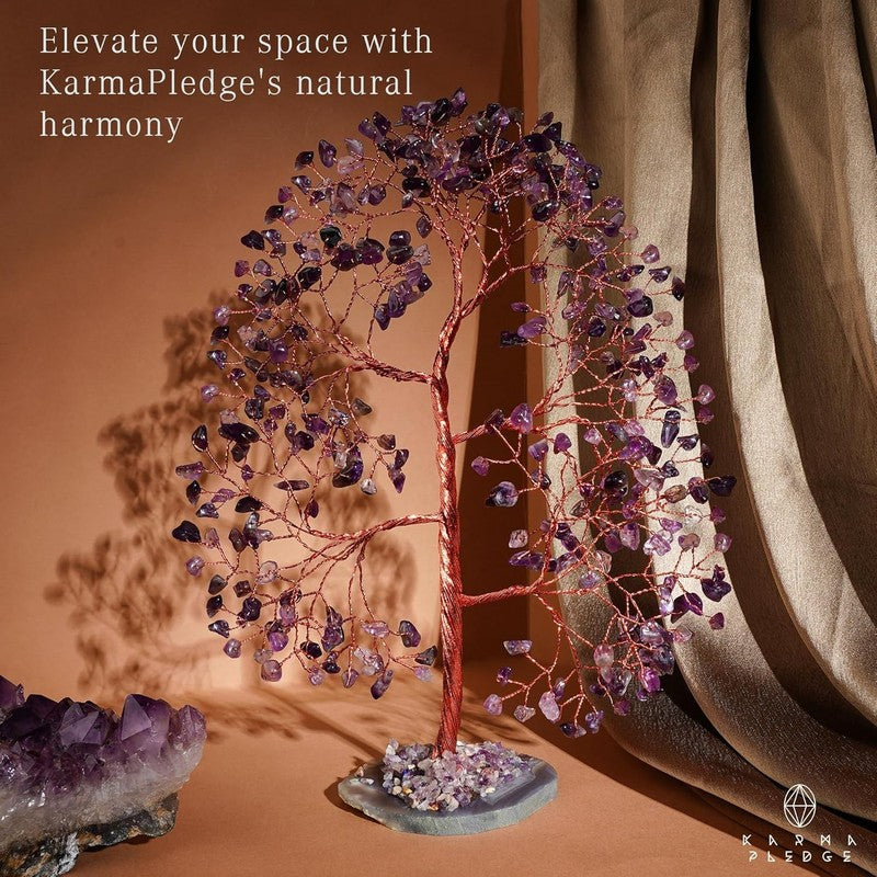Amethyst Chakra Crystal Tree Feng Shui Decor Positive Energy Good Luck Gift3