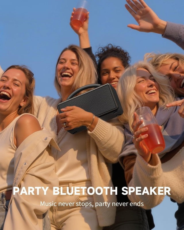 80W Portable Bluetooth Speaker 20H Playtime Subwoofer TWS Black3