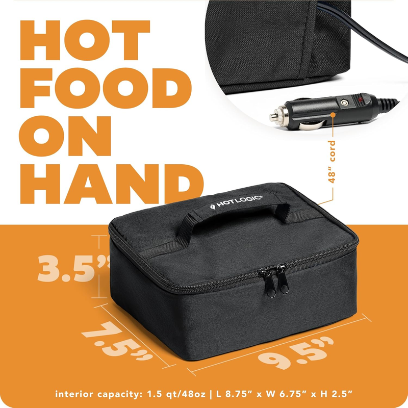 Mini Heated Lunch Box 12V Portable Electric Food Warmer for Car Black5