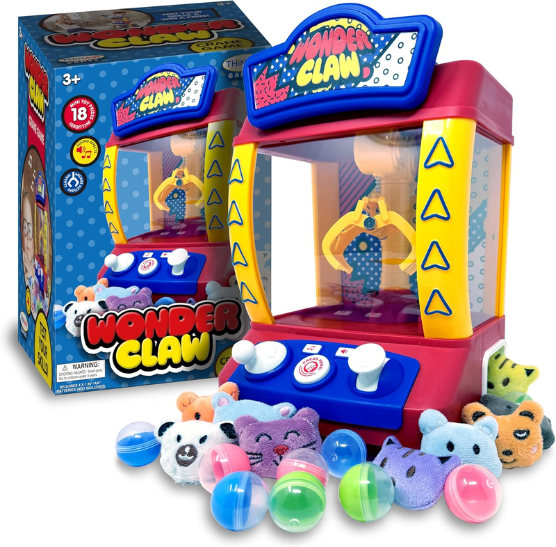 Wonder Claw Machine Arcade Game Kids Toy w/ 9 Plush Prizes & 9 Balls7