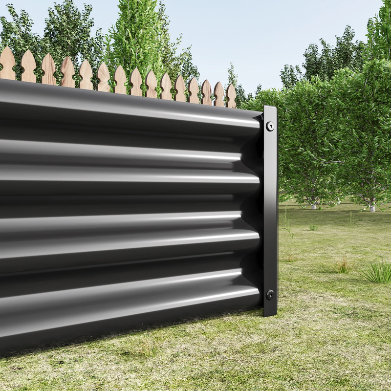 6×3×1Ft Outdoor Metal Raised Garden Bed for Plants,Vegetables,And Flowers,Black3