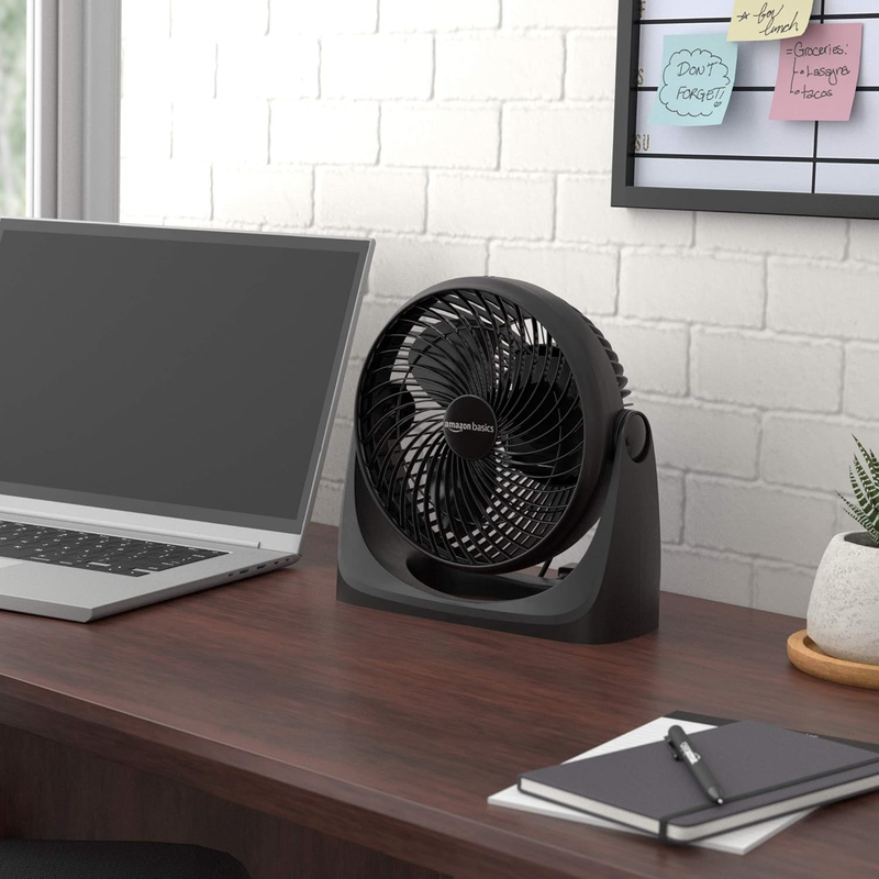 Air Circulator Desk Fan 90° Tilt 3 Speed Home Office 35W Lightweight Black5