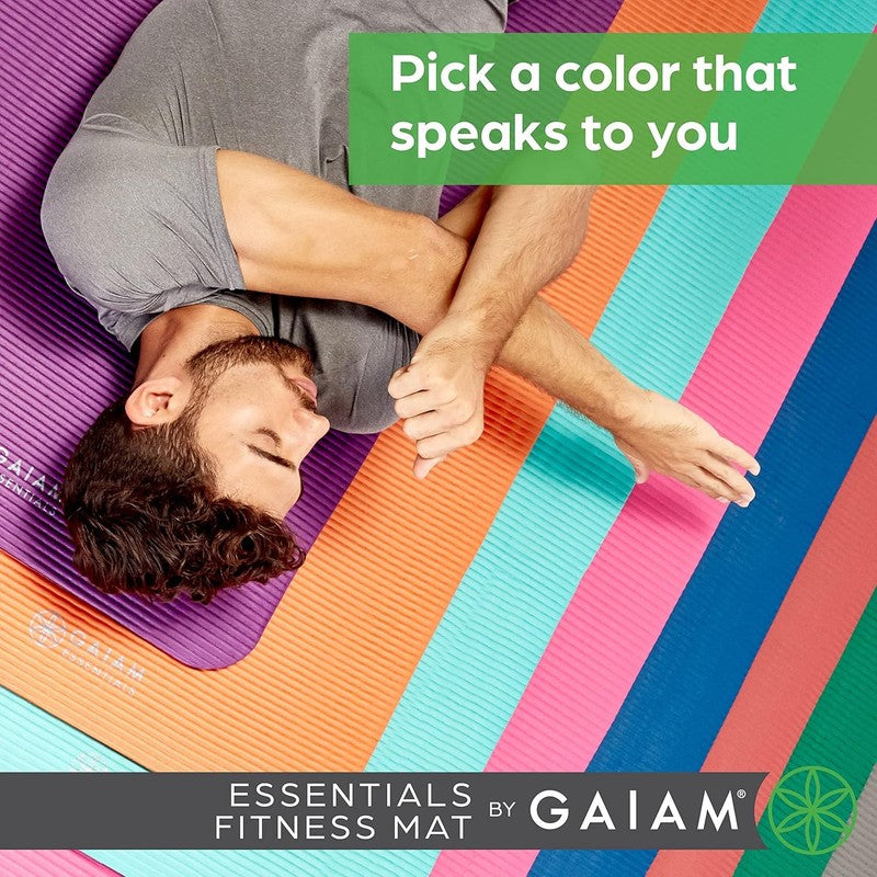 Thick Yoga Mat 72"x24" Fitness Exercise Mat w/ Strap Non Slip Cushion Workout1