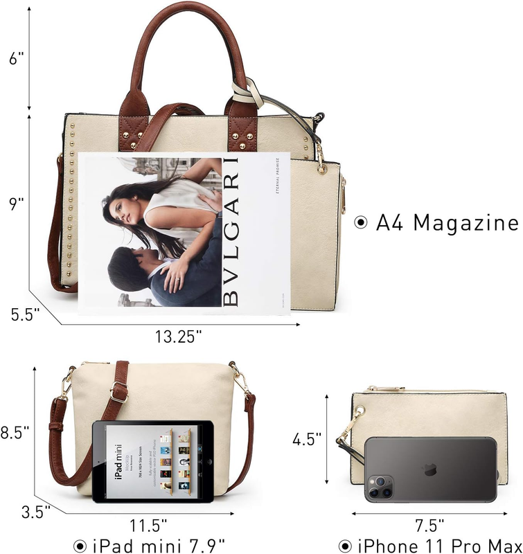 Purses Handbags for Women Tote Wallet Set Top Handle Satchel Shoulder Hobo Bag 35