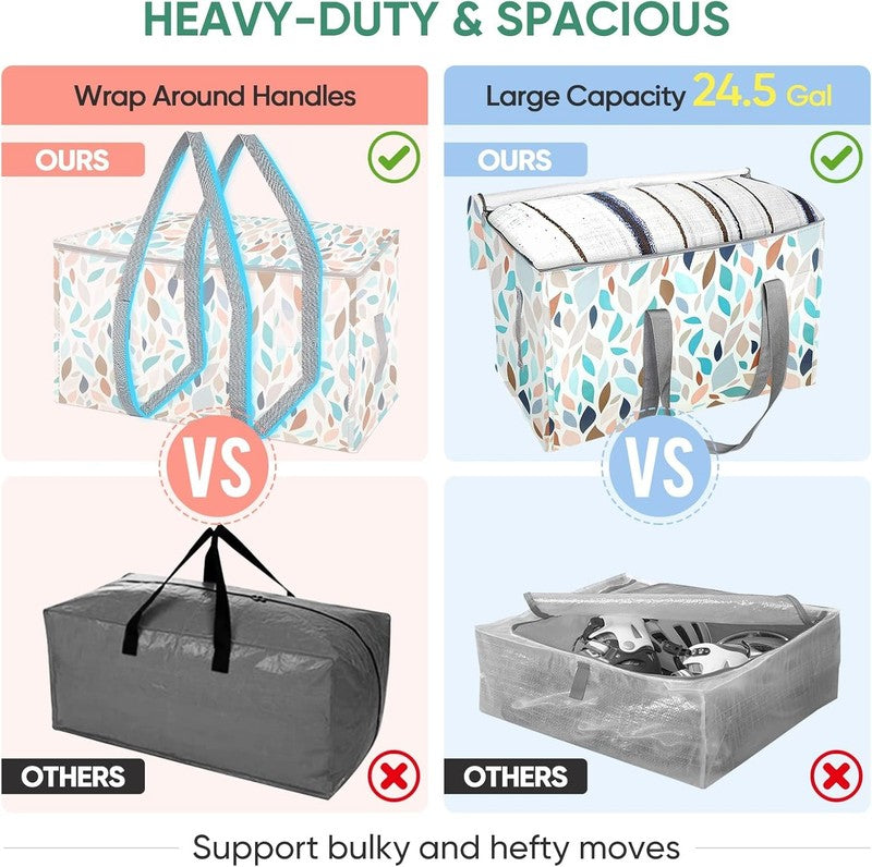 Oversized 6 Pack Moving Bags with Reinforced Handles   Heavy Duty Storage Totes3