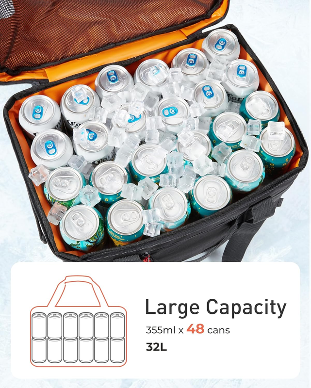 Soft Sided Cooler Bag Insulated 48-60 Cans Large Collapsible Leakproof4