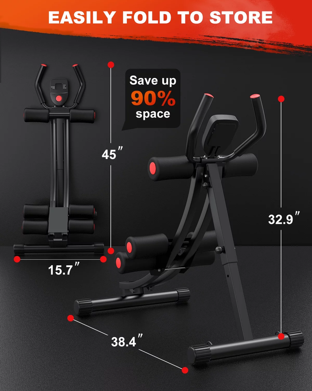 Foldable Ab Machine, Ab Workout Equipment for Home Gym,Core & Abdominal Trainer 7