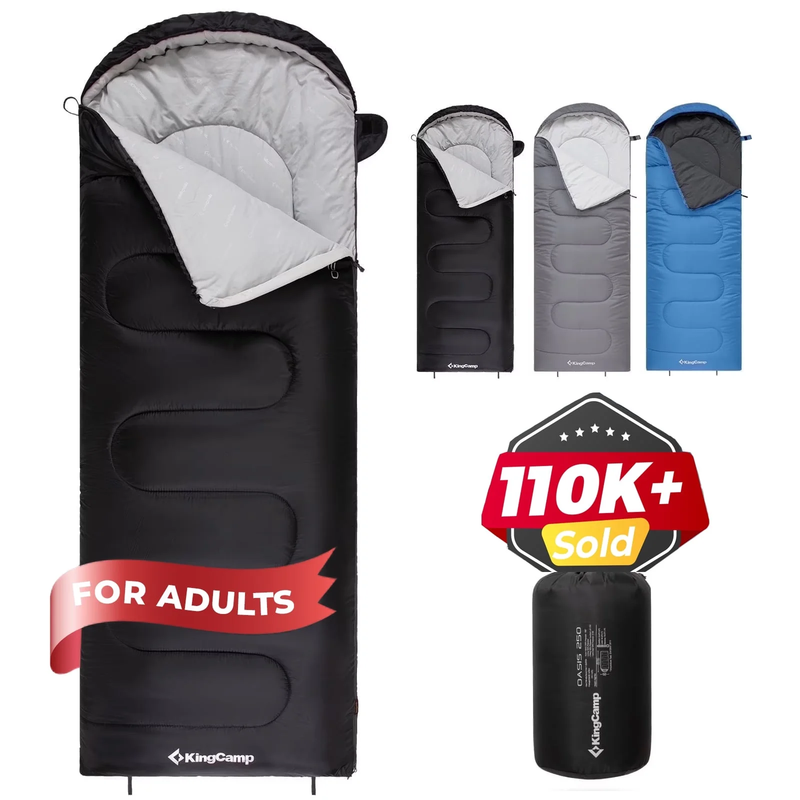 3-Season Sleeping Bags for Adult Lightweight Waterproof Sleeping Bag with Compre9