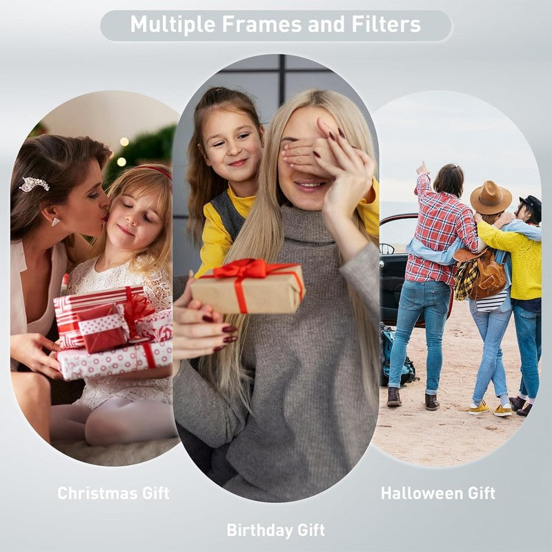 48MP Kids Digital Camera 1080P Dual Lens w/ 32GB Card – Black Gift6