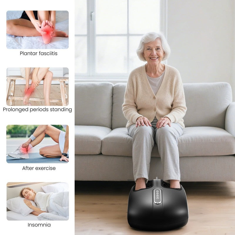 Black Shiatsu Foot Massager Heat Remote Birthday Gift Women Men4