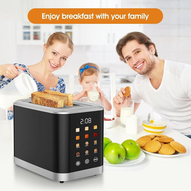 Touch Screen Toaster 2 Slice Digital Timer 6 Modes Wide Slots1