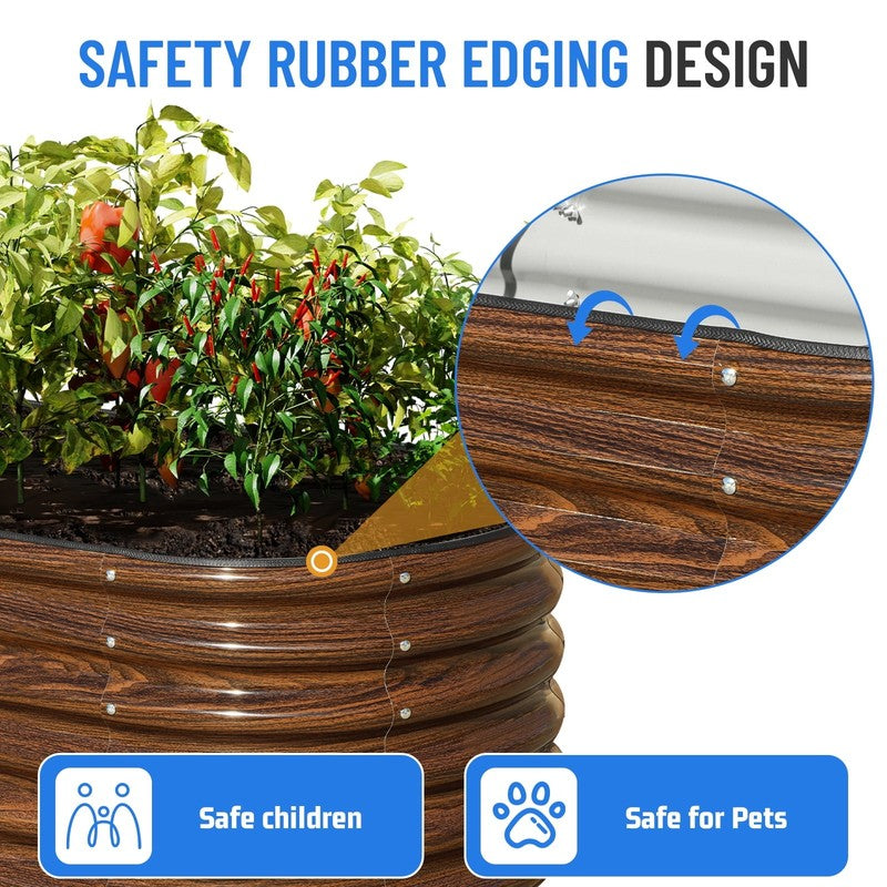 2-Pack 4X2X1.5 FT Extra-Deep Raised Garden Bed, Galvanized Metal Planter Box for3