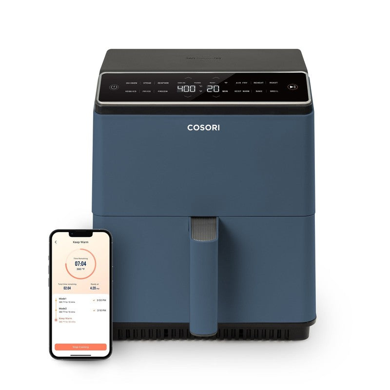 Dual Blaze 6.8Qt Ceramic Coating Smart Air Fryer Blue0
