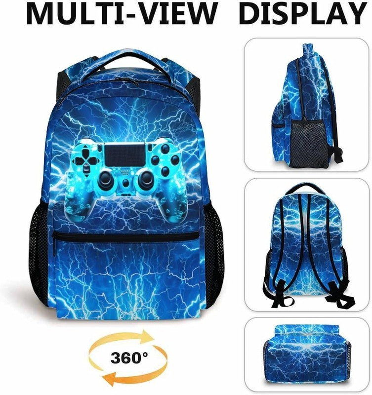 17in Gamer Backpack for Boys Teens Kids School Travel Bookbag4